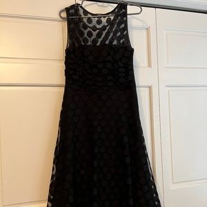 Black Polka Dot Cocktail Dress (size 13)